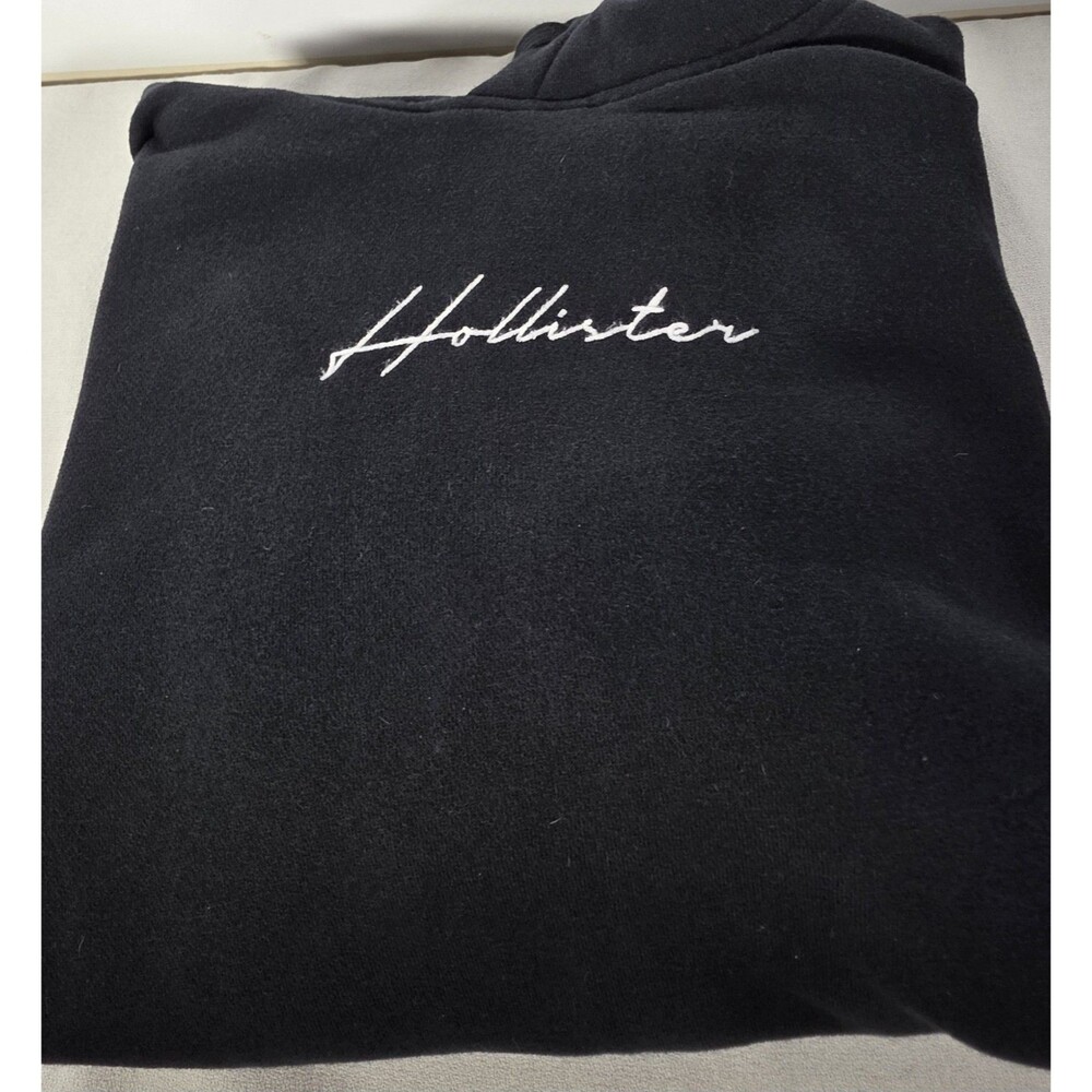 Black Men's Hollister Sweatshirt Hoodie - Size M